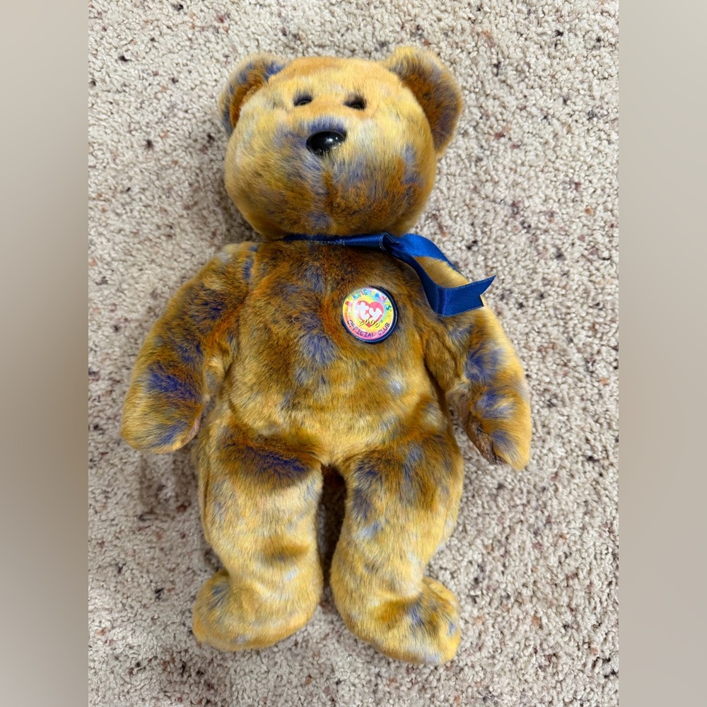 Ty 2000 Classic Beanie Buddy Buddies Clubby III Bear Plush Official Club